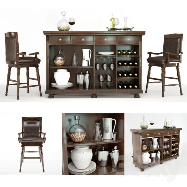 Porter Bar stand and stool